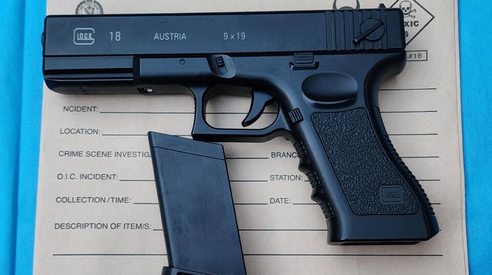 Gun seized by police in connection to the September 2023 shooting of a 27-year-old man. Picture supplied