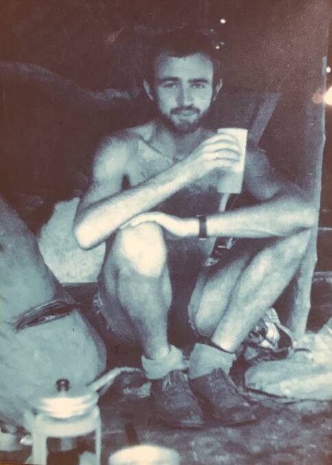 ADVENTURER: A young Gerry Witenden on the adventure trail, drinking a chai in India. Photos supplied. 
