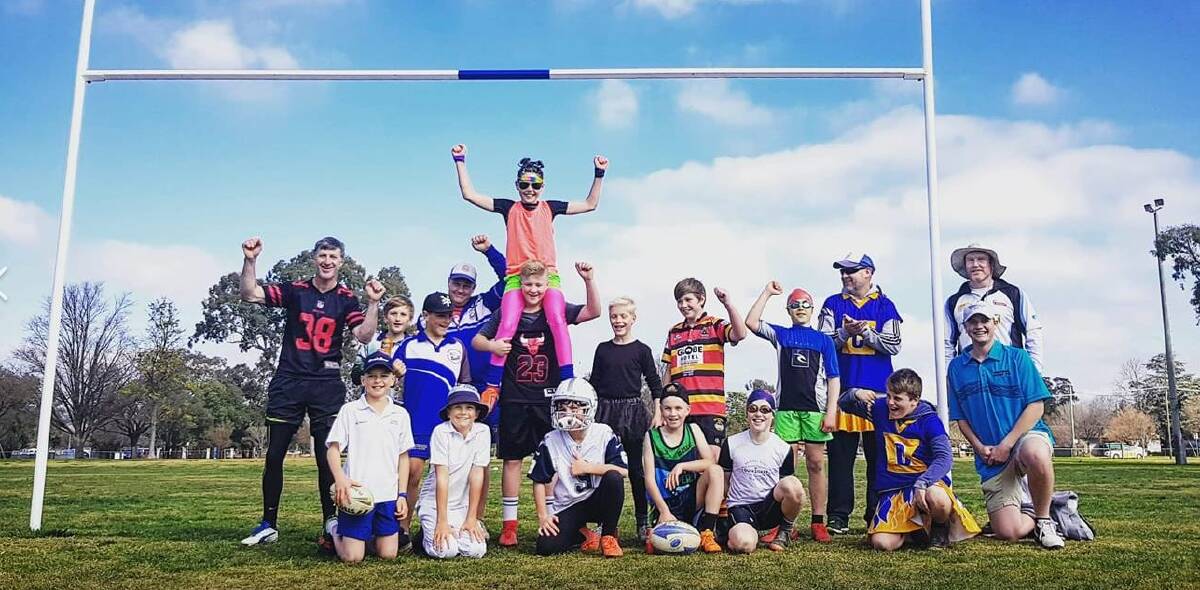 The Cootamundra Bulldogs Under 12s enjoying the weekend off with a training run and barbecue before taking on Junee this weekend. Photo Facebook.