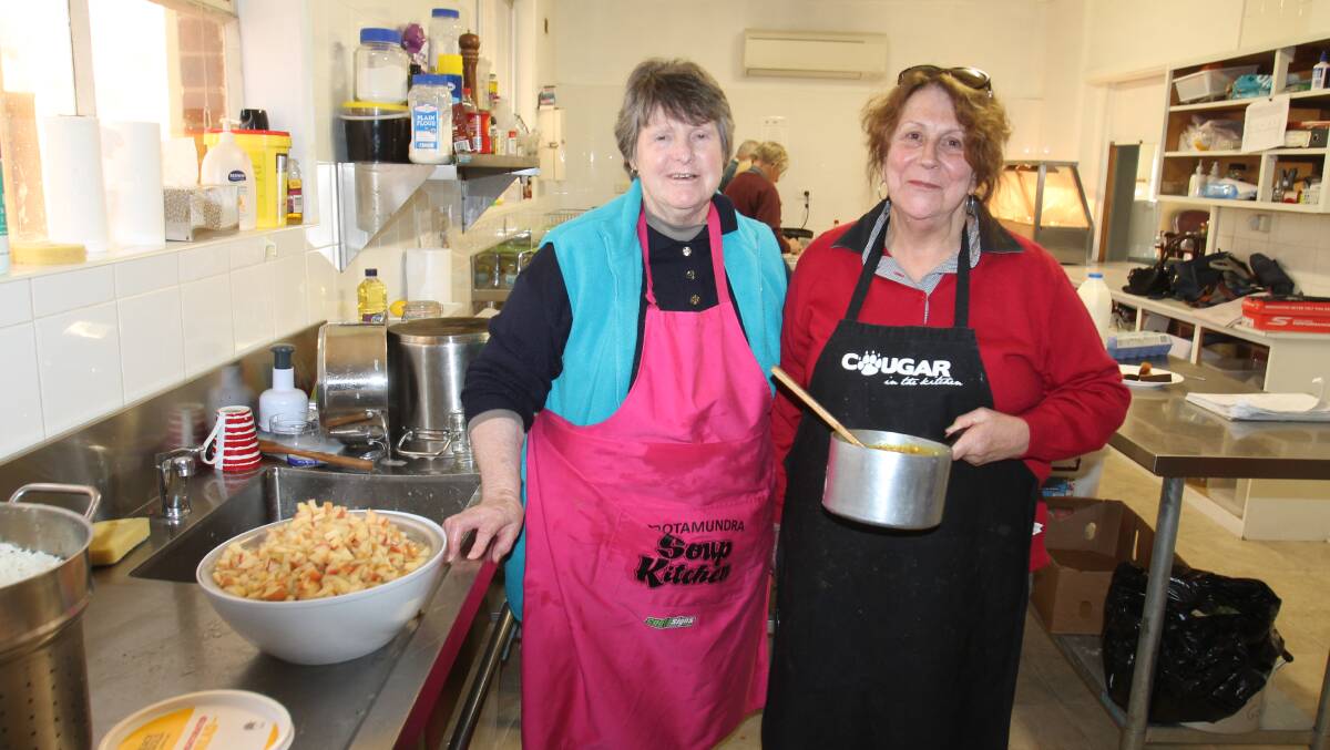 Rlobyn Badycott and Leslie Myers, volunteers at the Cootamundra Community kitchen.