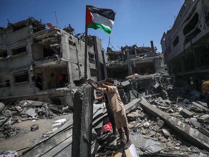 The war in the Gaza Strip has reduced much of the enclave to a wasteland. (EPA PHOTO)