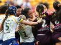 A fiery encounter in Brisbane has gone the way of visitors Parramatta against the Broncos. Photo: Jono Searle/AAP PHOTOS
