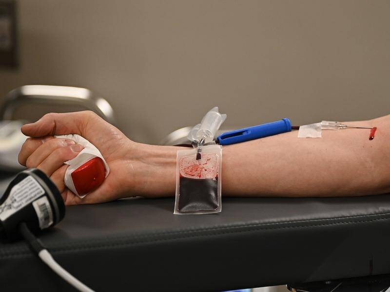 London hospitals urgently need O-blood donations after a cyber-attack affected blood matching data. (Steven Saphore/AAP PHOTOS)