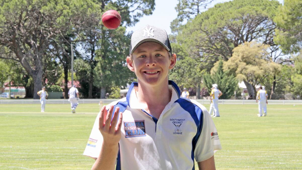  MVP: Lachlan Webb who plays in the Warren Smith Cup helped the team clinch a vital victory over Griffith with some very impressive bowling, claiming 5/8 in five overs.